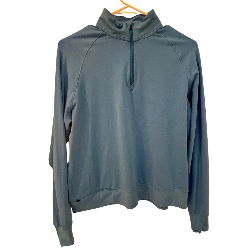 REI Coop‎ Jacket Womens Large Blue Long Sleeve 1/4 Pullover Active Run Hike Walk